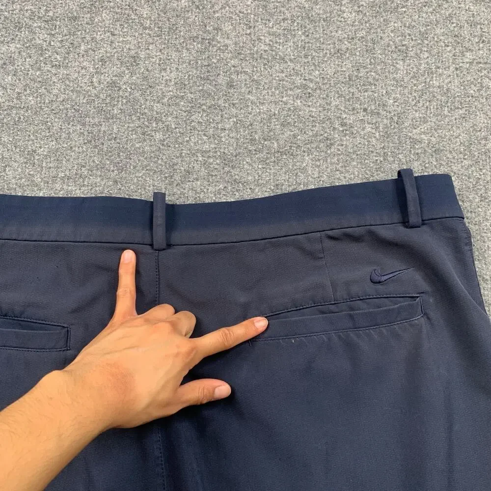 Nike Shorts Mens 40 Navy Flex Performance Athletic Sweat Wicking Golf Chino